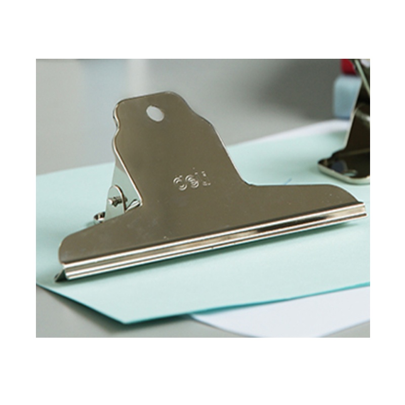 得力(deli)9531大号票据夹 145mm山型金属夹4支装