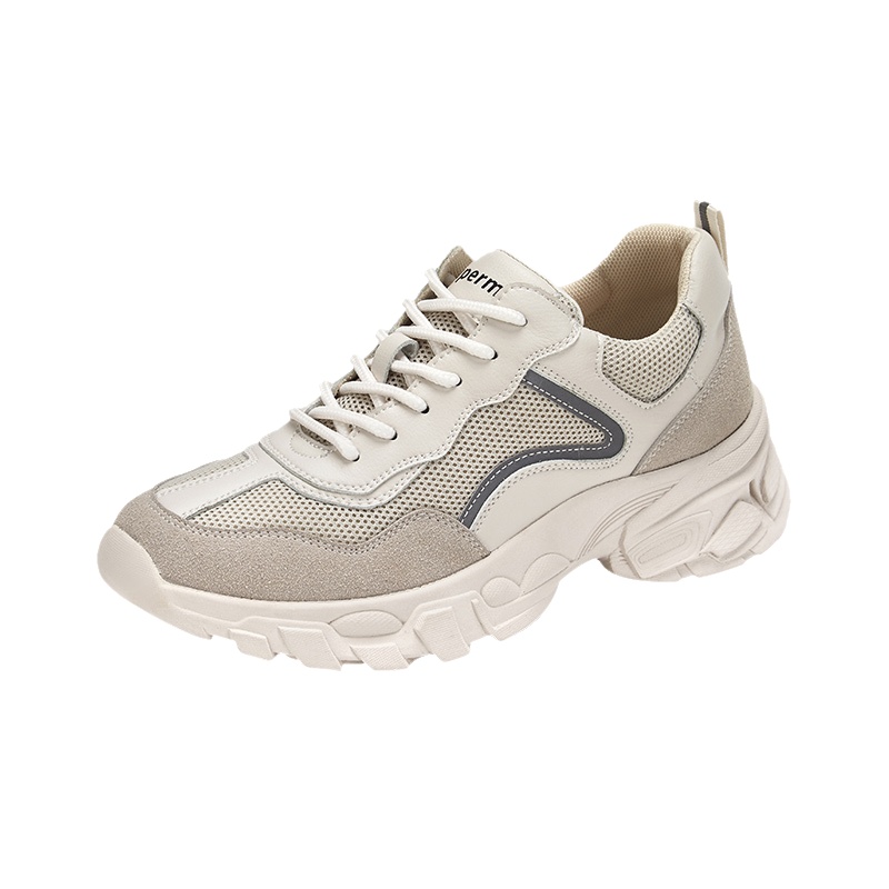 达芙妮2020新款春复古老爹鞋拼接网面厚底运动鞋