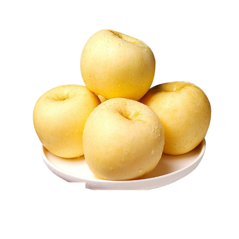 [五个农民]黄金奶油富士苹果新鲜水果5斤装80mm大果 当季新果