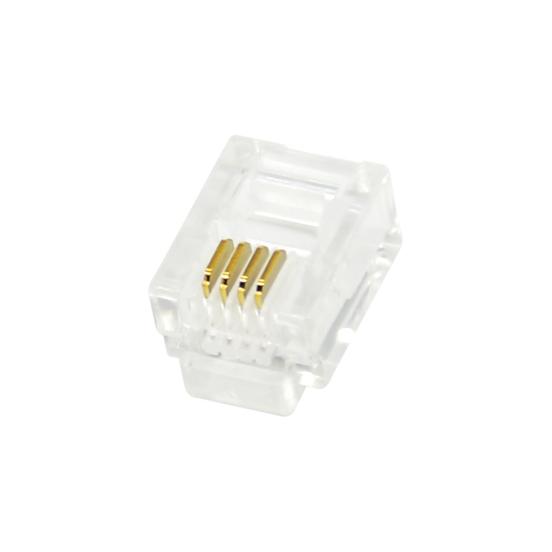 酷比客(L-CUBIC) LCLNC3PLUG64 6P4C四芯RJ11电话水晶头 100颗