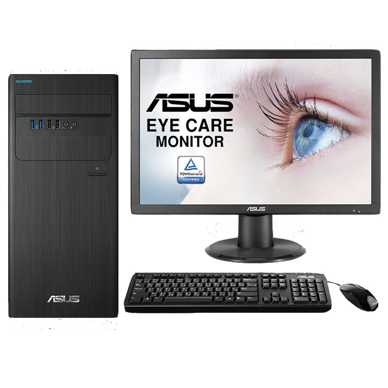 华硕(ASUS)商用台式电脑D340MF 21.5英寸显示器( G4900 4G 500G LINUX )