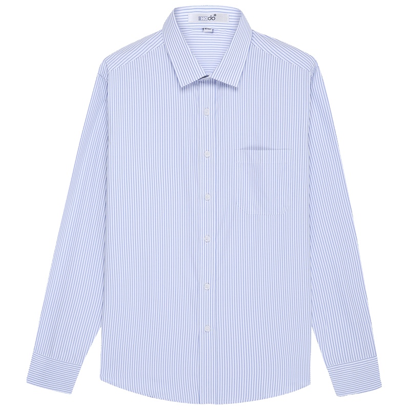 HODO红豆男装春秋季男士衬衫轻商务休闲条纹长袖衬衫男