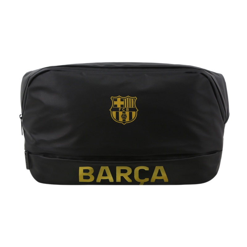 巴萨巴塞罗那足球俱乐部FCB正品时尚男女士多功能休闲包运动户外训练商旅旅行胸包腰包挎包（黑色）