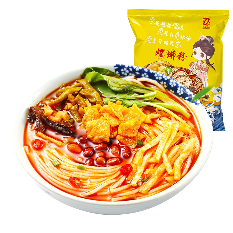 [真心 柳州螺蛳粉300g*3袋]广西特产螺丝粉速食方便面米线正宗