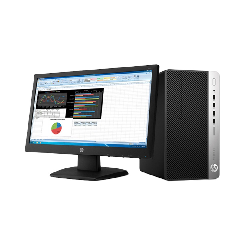 戴尔 3080MT 23.8寸台式电脑整机 I5-10500 8G 1T+256SSD DVDRW W10