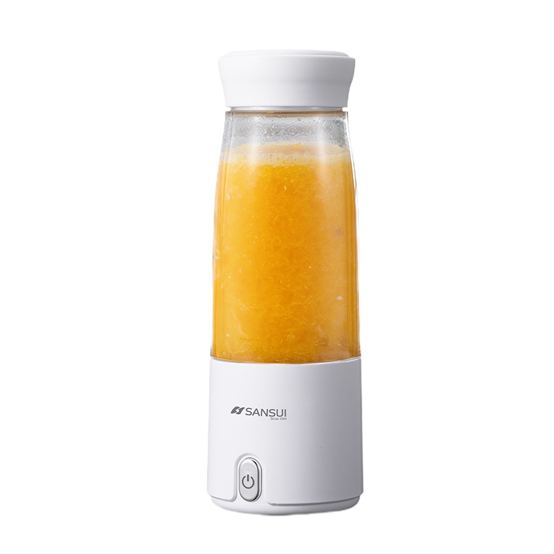 山水 便携式果汁机G01 300ml容量304精钢双叶刀片食品级PC材质 颜色随机