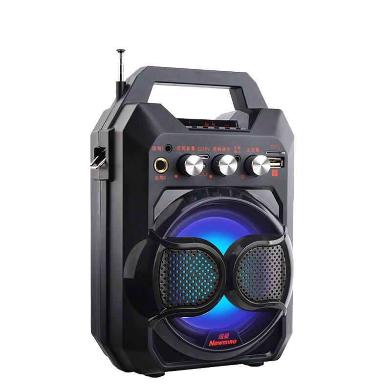 纽曼（Newmine） 纽曼大功率户外广场舞音响 便携式无线蓝牙音箱拉杆低音炮 迷你手提插卡收音机
