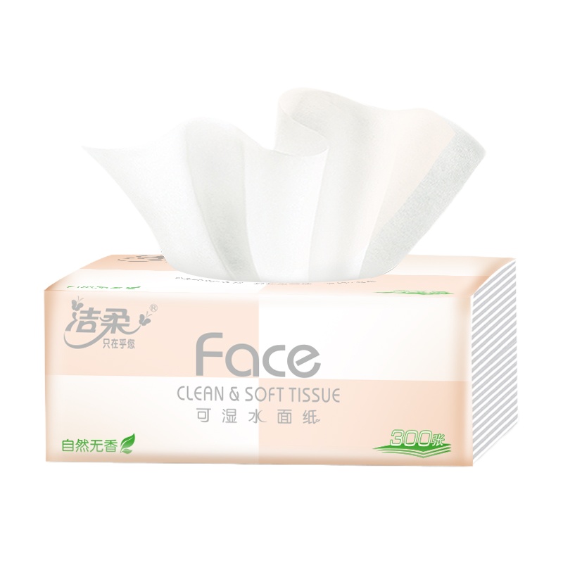 洁柔原生木浆纸面巾,自然无香100抽(三层)/包 27包/箱