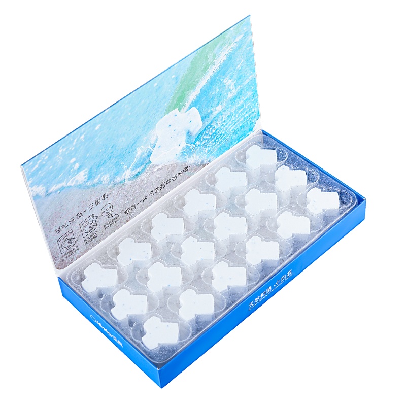 苏宁宜品小白衣泡腾片36片/盒*1 持久留香柔顺抑菌强力去污