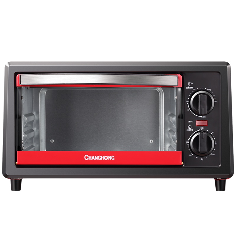长虹(CHANGHONG)电烤箱 家用12升烘焙智能全自动多功能 迷你小型蛋糕烤箱 精准定时控温CKX-11X01黑红色