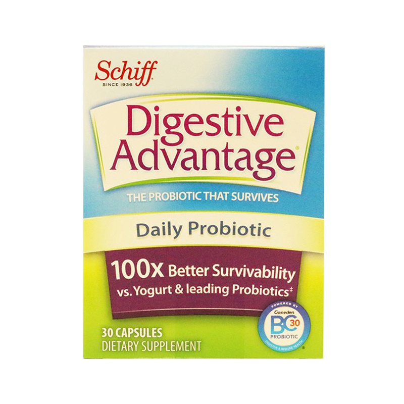 【肠道清道夫】Schiff 旭福 日用益生菌胶囊 30粒/盒 美国进口(有效期至2020.08.01)
