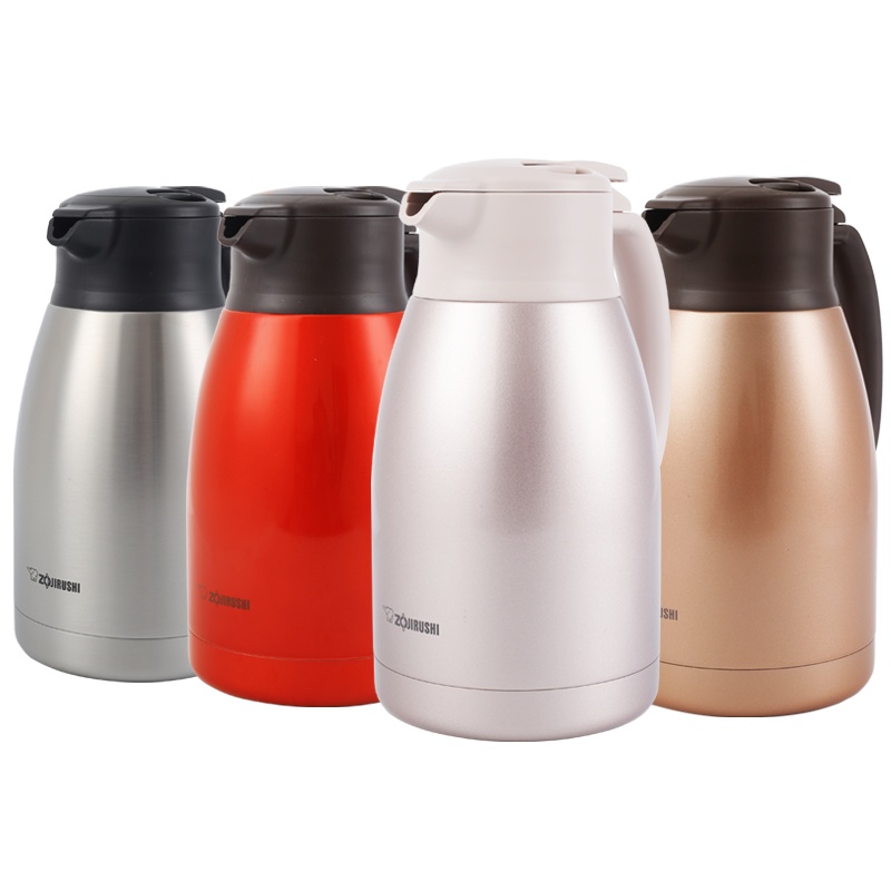 日本象印(ZO JIRUSHI)保温瓶HA15C 304不锈钢家用咖啡壶暖水瓶热水瓶 红色 1500ml