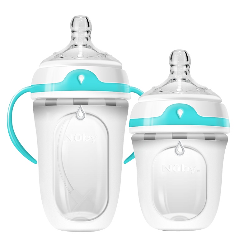 飞利浦AVENT新安怡宽口径自然质柔型奶嘴六个月+快流量(对装)SCF654/23 硅胶材质L大圆孔 6个月以上