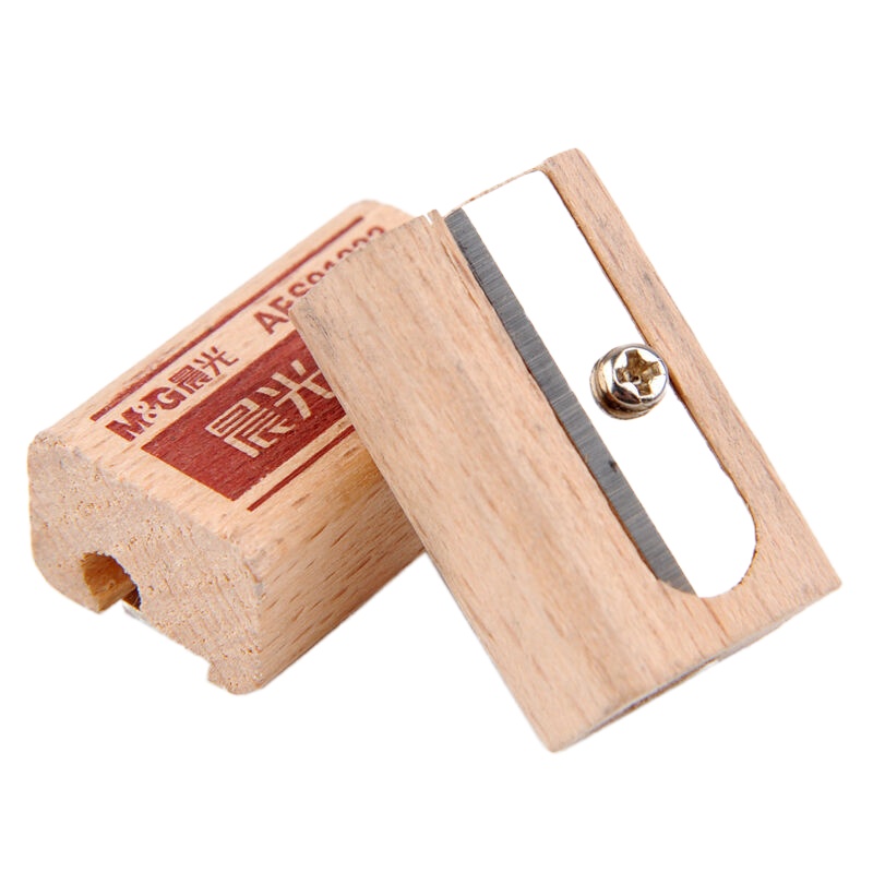 晨光卷笔刀单孔木制APS91222