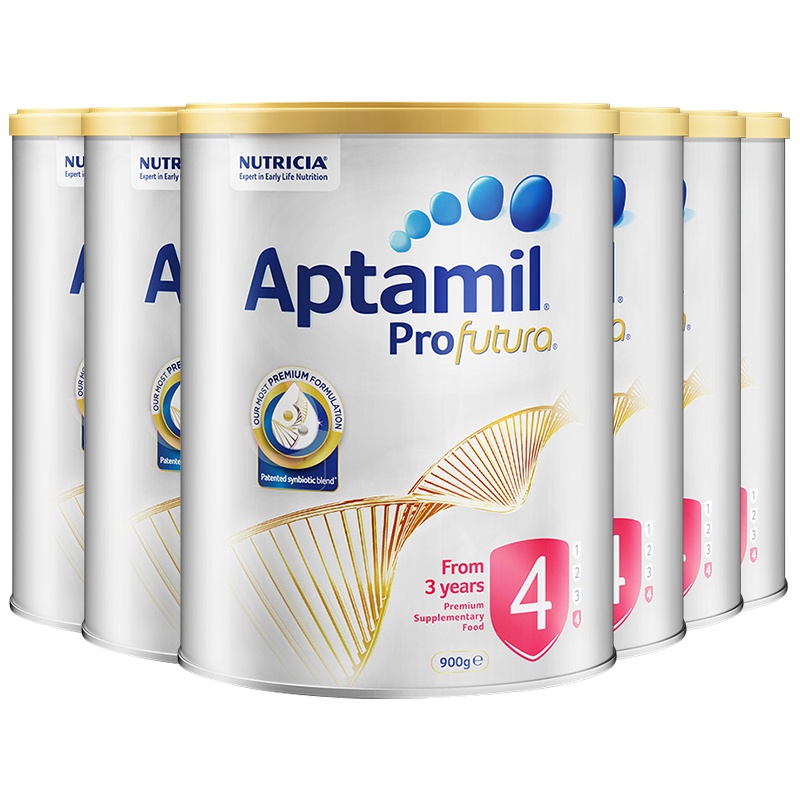 新版澳洲白金版爱他美Aptamil儿童配方奶粉4段 900克/罐 三周岁及以上6罐装