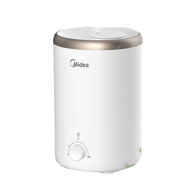 美的(Midea)加湿器迷你净化器小型家用卧室香薰喷雾器增湿大雾量孕妇婴儿 金色(SC-3E25X)