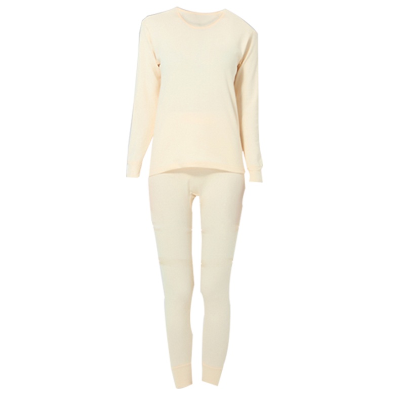 浪莎 纯棉 保暖内衣女套装 春秋纯色基础打底衫 秋衣秋裤女士棉毛衫