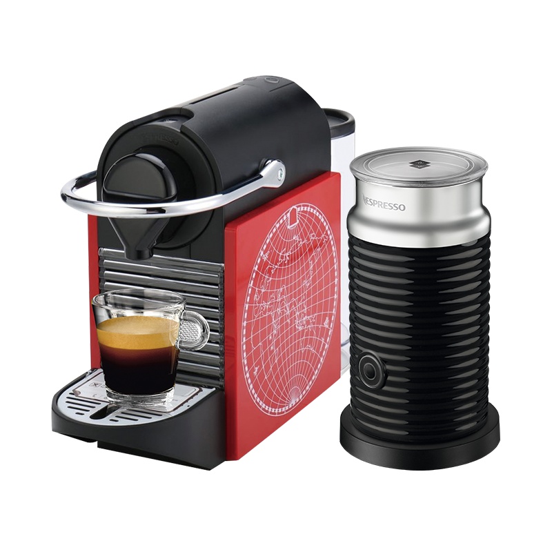 Nespresso/奈斯派索 胶囊咖啡机和奶沫机套装 意式进口全自动家用咖啡机 pixie Cilps C60