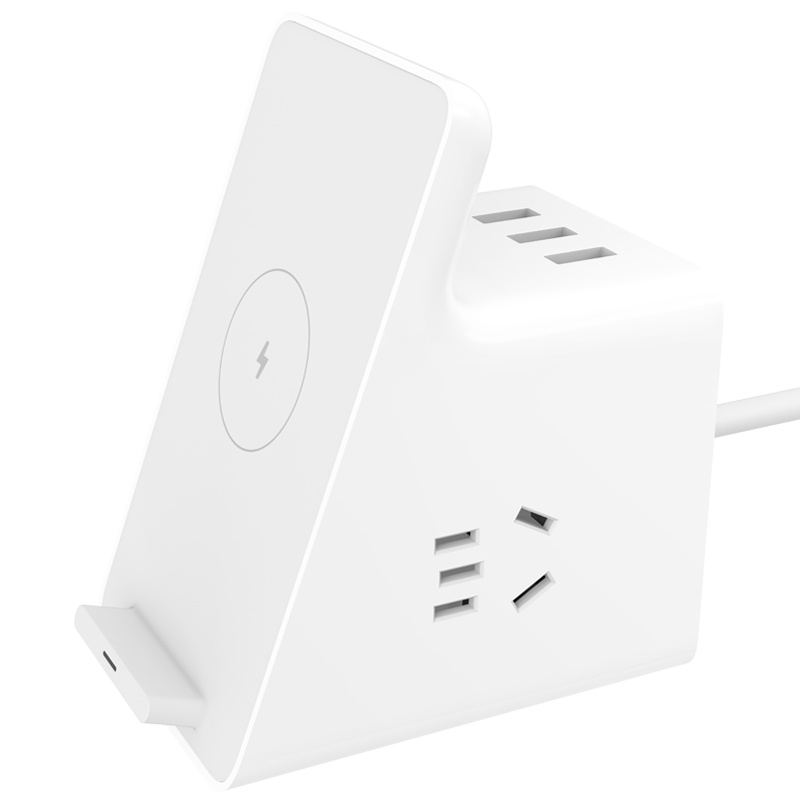 小米 MI 小米立式无线充插座 无线充电|USB插口*3|新国标组合插口|多重安全保户 线长1.5米