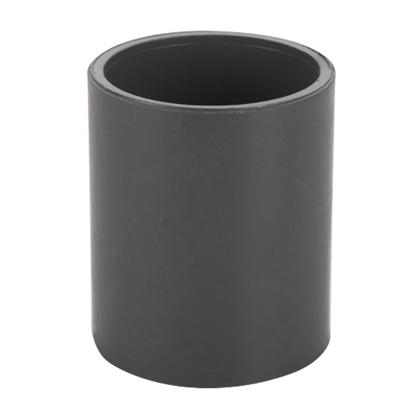 海斯迪克 HKZ-53 PVC给水管直接 直通管箍接头 胶粘塑料水管连接配件 63mm灰色 10个