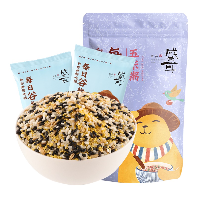 盛耳每日谷物五米粥50g*10袋 10日粥料五谷杂粮含黄小米黑米大米
