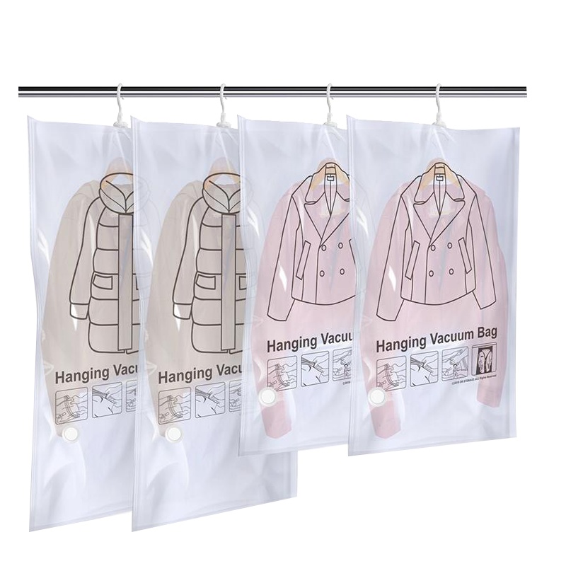 收纳博士挂钩袋[2特大2中送大手泵]悬挂钩式衣服真空压缩袋羽绒服棉衣收纳袋衣物整理防尘罩密封带