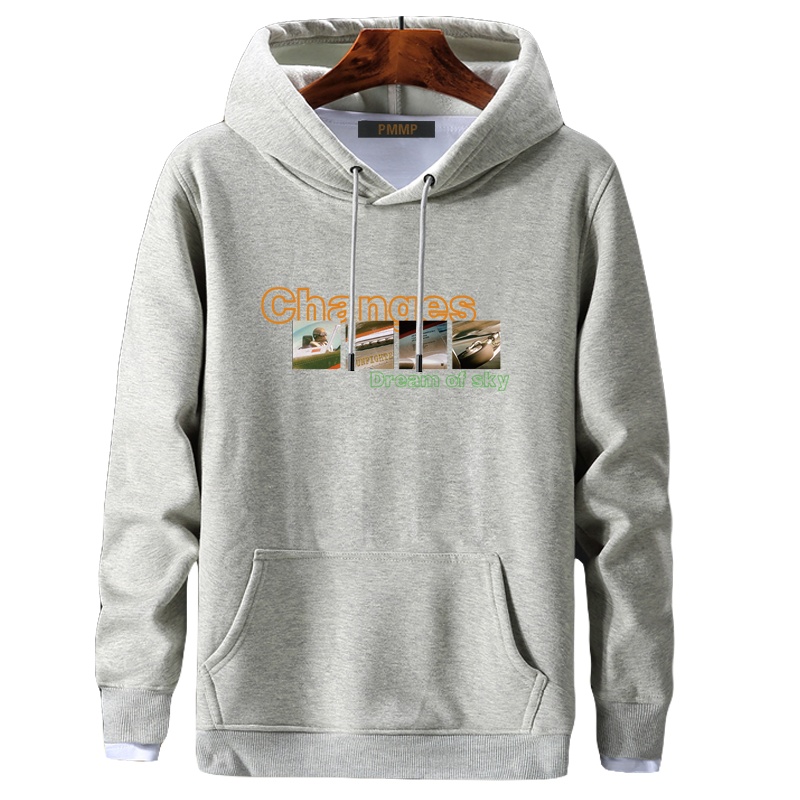 PMMP卫衣男加绒帽衫大码加厚秋冬季新款加肥加大潮牌学生情侣连帽外套