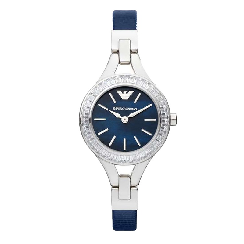 阿玛尼（Emporio Armani ）石英表 女精致小巧复古经典时尚女表百搭 AR7330钢带