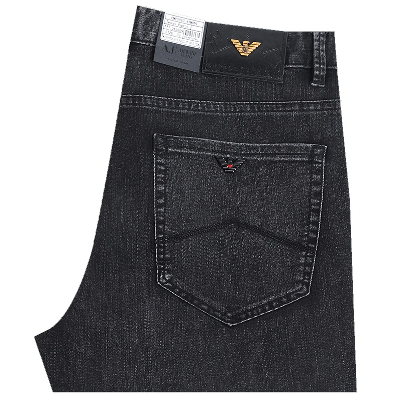 罗曼阿玛尼男装裤子官方旗舰店2021春夏新款品牌男士牛仔裤中年休闲直筒B342-2A2209