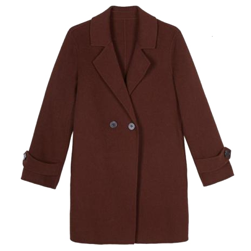 【专柜同款】拉夏贝尔羊毛毛呢大衣女士冬季新款宽松时尚中长呢子外套30084055