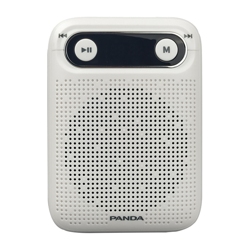 PANDA/熊猫K81扩音器教师教学导游用小蜜蜂扩音机便携式腰挂室内户外专用便携播放机迷你插卡音箱 白色