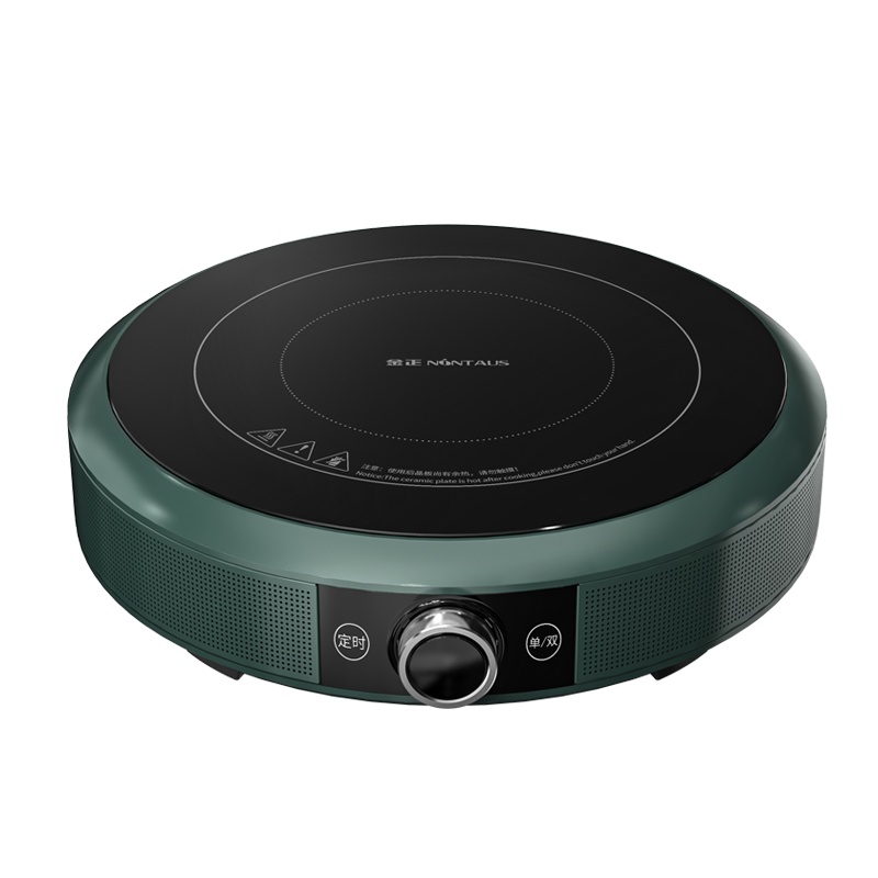 金正(NiNTAUS)电陶炉 电陶炉家用爆炒大功率小型迷你电磁炉电热茶炉煮茶光波炉圆形JZTL-22D01(绿色)