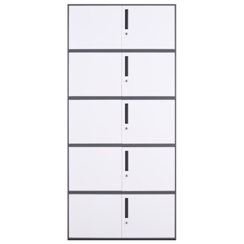 慧采云 办公家具优质钢制窄边套色分体五节办公柜铁皮柜文件柜柜子档案资料柜900*400*1950mm