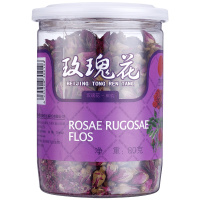北京同仁堂玫瑰花冠茶罐装80g,品质上乘甘肃兰州苦水玫瑰花干泡水