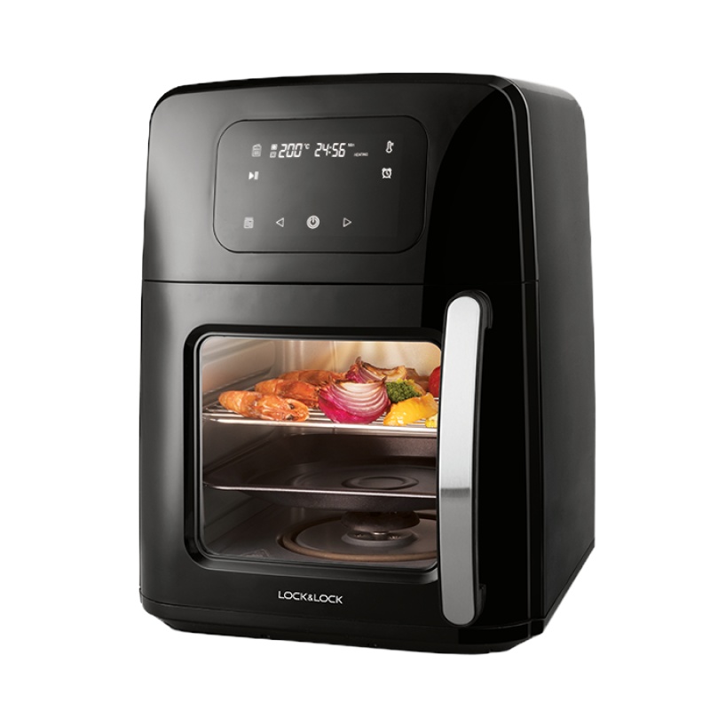 乐扣乐扣(LOCK&LOCK)空气炸锅 无油智能多功能家用可视窗口电炸锅 自动搅拌锅 11L大容量 EJF692