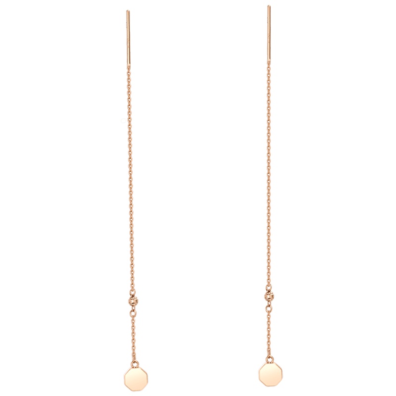 金一18K玫瑰金实心实意-女士K金耳饰（定价）CEF018