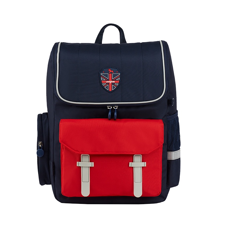 稚行 英伦风书包小学生女一年级-六年级学生男双肩减负背包|学院书包中号-藏青色
