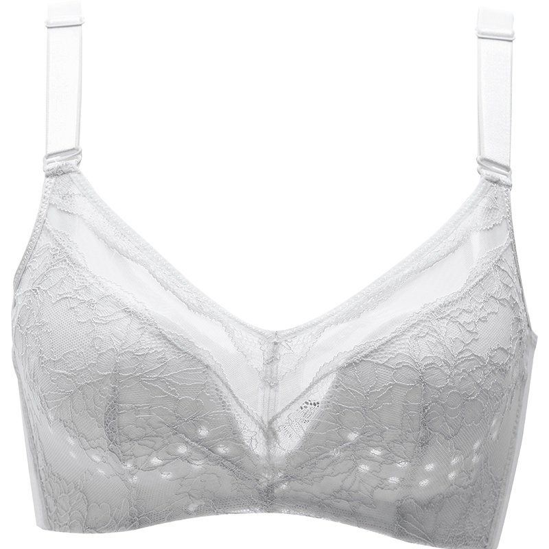 歌瑞尔薄款性感网纱抹胸式内衣女无钢圈大胸显小文胸罩 190821A