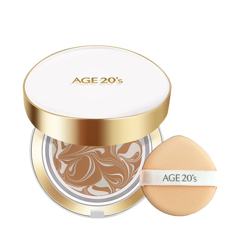 【韩国进口】爱敬AGE20's精华粉底霜 粉底/遮瑕隔离保湿修护水光气垫BB霜12.5g/只 白盒清爽型23#带替换装