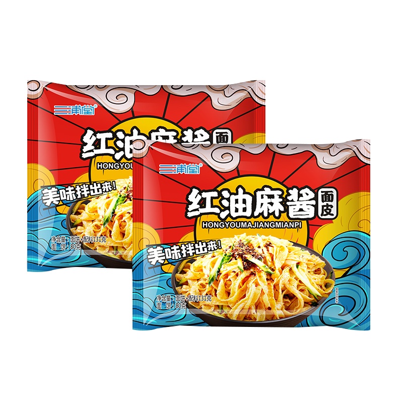 再春堂五谷红油养生做的面皮131g*12袋装