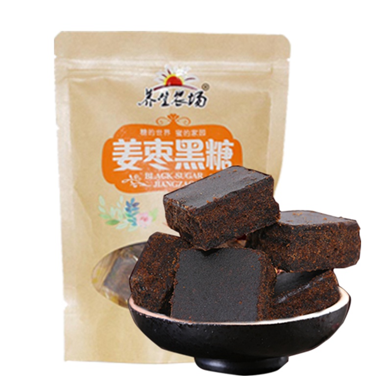 【中华特色】菏泽馆 养生农场 姜枣黑糖200g袋装家庭用保暖经期月子糖 华东