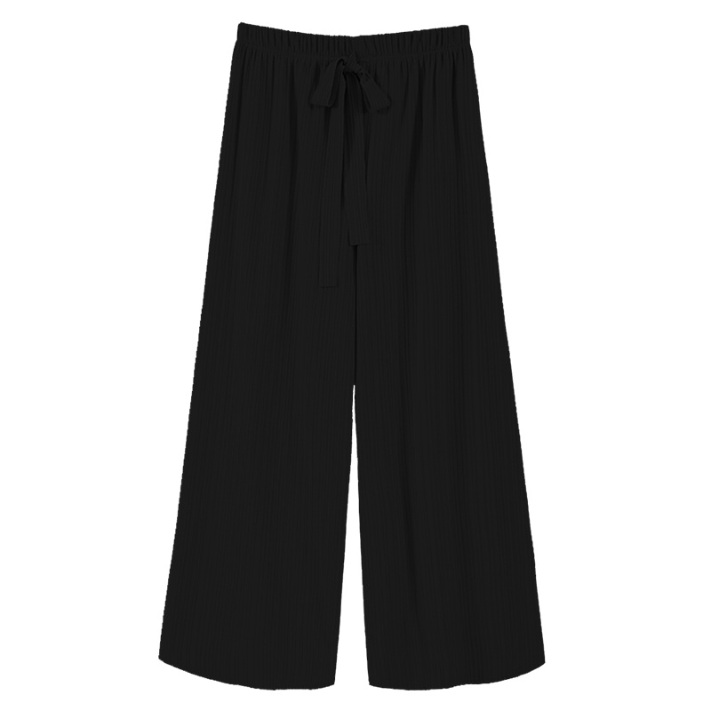 如熙 春冰丝阔腿裤女下坠感宽松雪纺九分裤针织cec直筒女