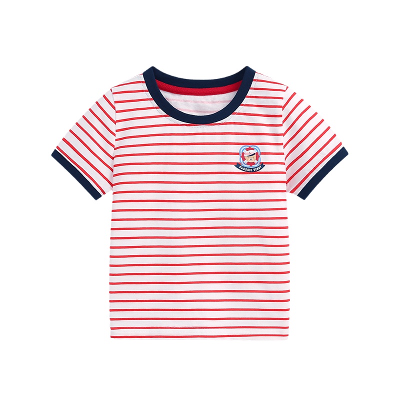 精典泰迪21夏款男童短袖T恤经典条纹儿童短袖T恤