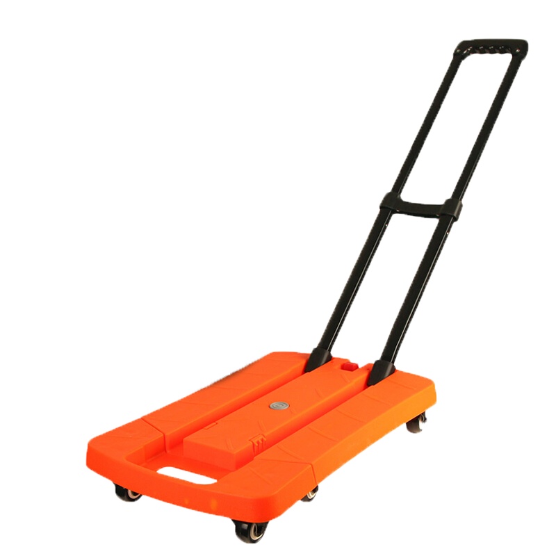 新越昌晖乌龟车平板车小推车折叠便携拖车行李车手拉购物买菜车推车小拖车六轮承重约400斤橘色L013
