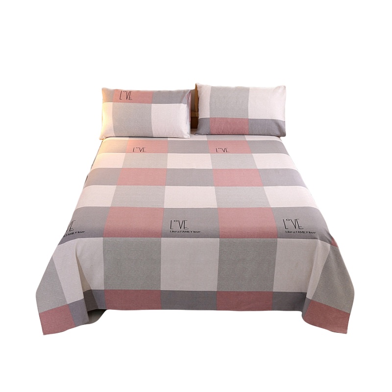 北极绒加厚纯棉老粗布床单夏季凉席三件套1.5m/1.8米双人床学生宿舍床单