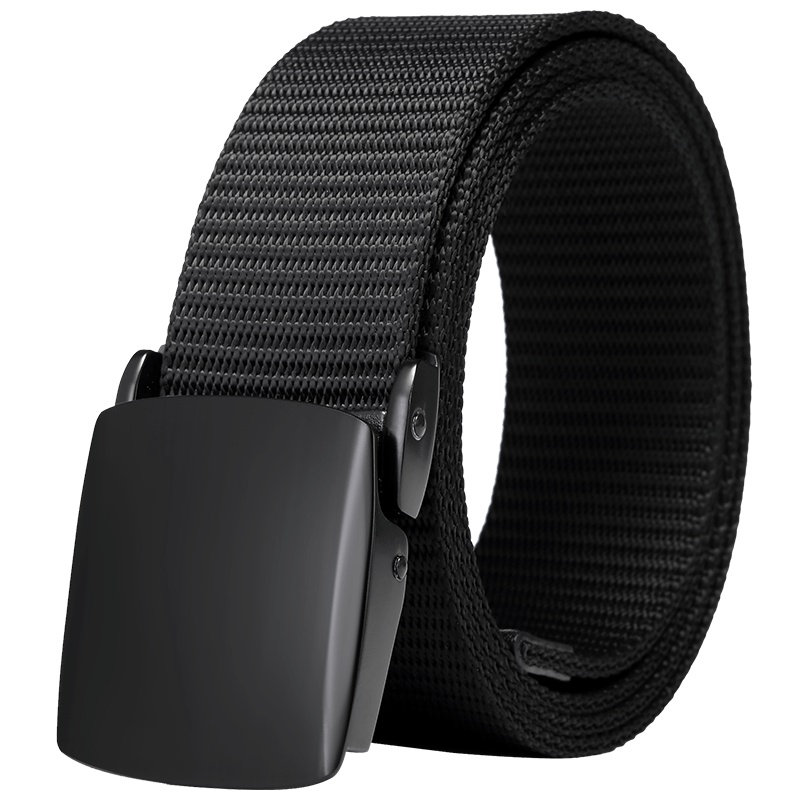 第九城（V.NINE） 帆布皮带男士休闲户外运动腰带牛皮弹力编织尼龙裤带