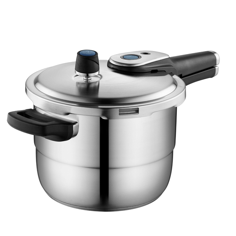 爱仕达(ASD)六保险304不锈钢T型20CM智芯压力锅 复合底高压锅家用快煮 安全防爆自动排气可蒸焖炖煮燃气电磁炉通用