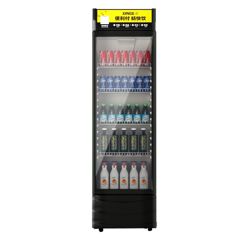 星星(XINGX) 310升 展示柜 饮料柜 冷藏柜 商用立式冷柜 玻璃门 超市大容量冰箱 LSC-310F