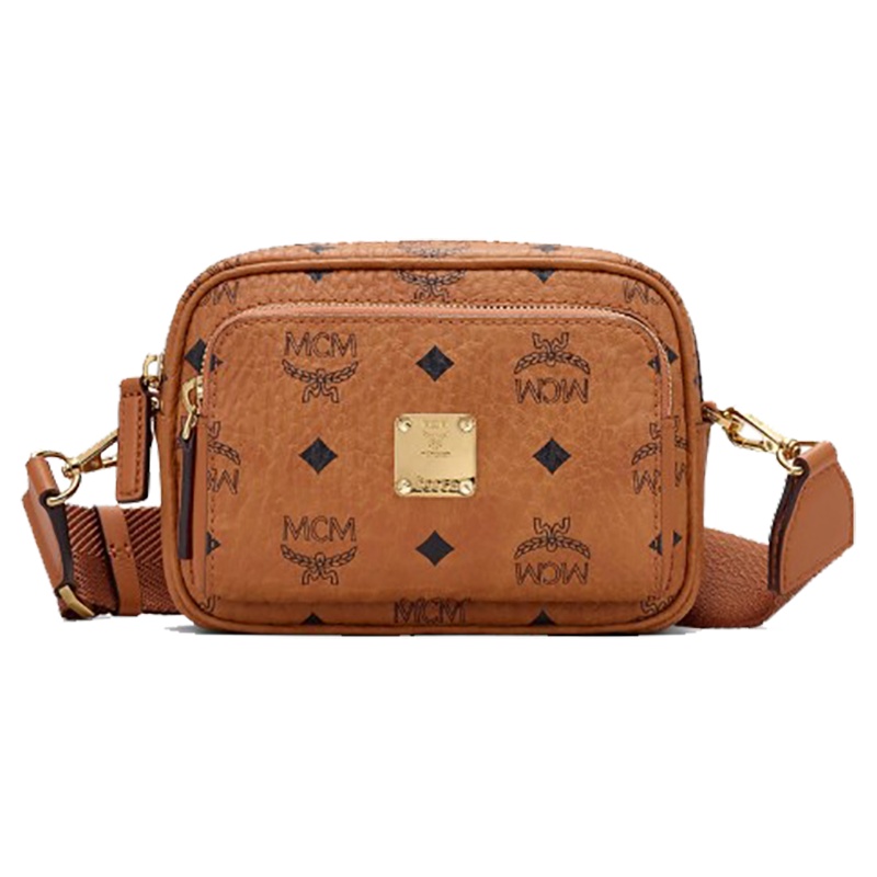 MCM女士明星现款2020经典印花单肩包经典字母组合单肩斜跨相机包斜挎包流浪包奢侈品
