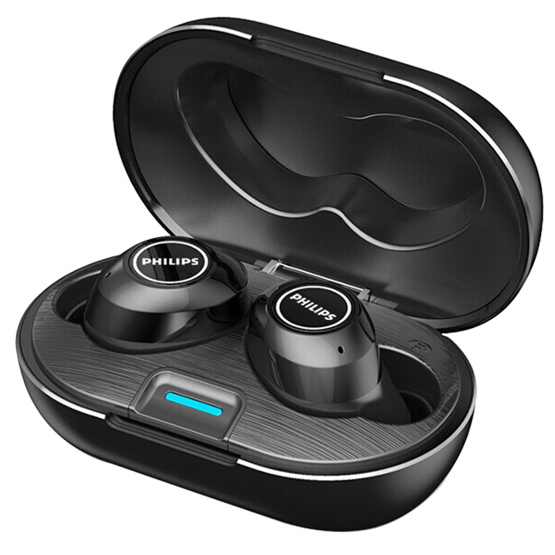 飞利浦(PHILIPS)TAT1205BK(黑) 真无线蓝牙耳机 双耳5.0入耳式运动跑步商务小米苹果华为安卓手机通用